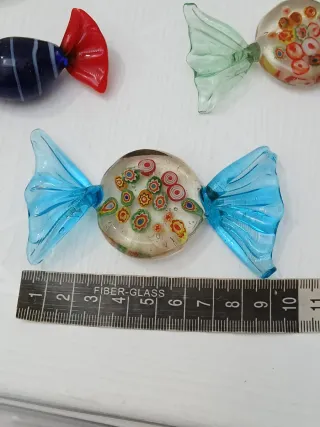 Caramelle Murano Vetro Blu Trasparente