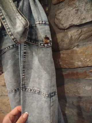 Vestido largo vaquero con botones