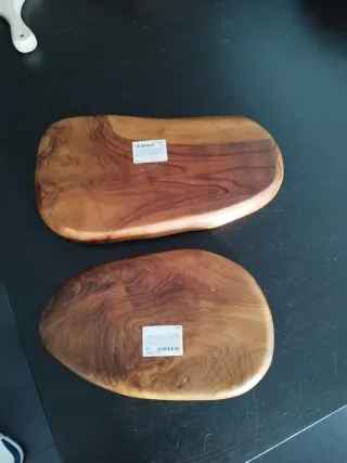Bandejas de madera rústicas (2 unidades)