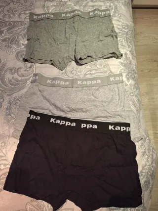 Boxers Kappa Hombre (Gris y Negro)