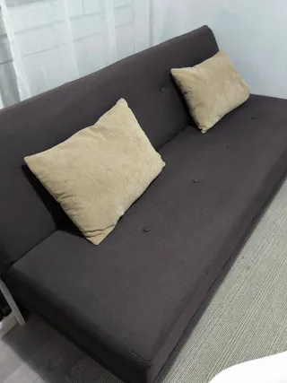 Sofá Cama Tela Marrón