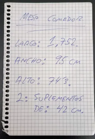 Mesa de comedor negra con 6 sillas