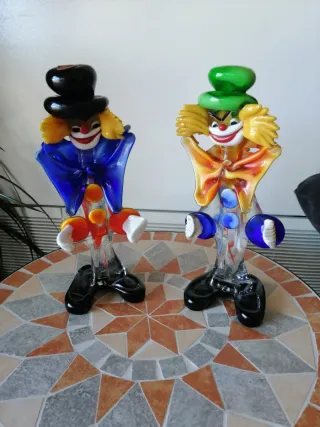 Figuras Payasos Cristal Murano