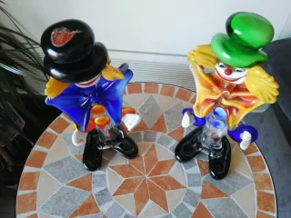 Figuras Payasos Cristal Murano