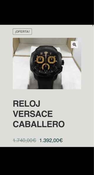 Reloj Versace Negro y Dorado