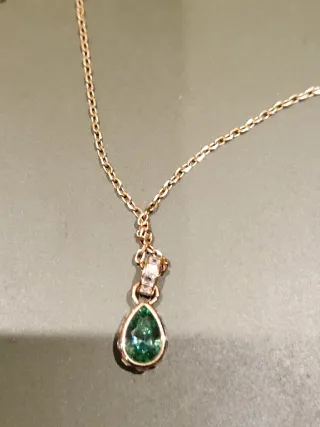 Conjunto Swarovski Esmeralda y Diamantes