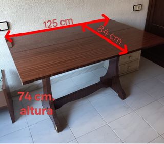 Mesa extensible madera 125x84 cm