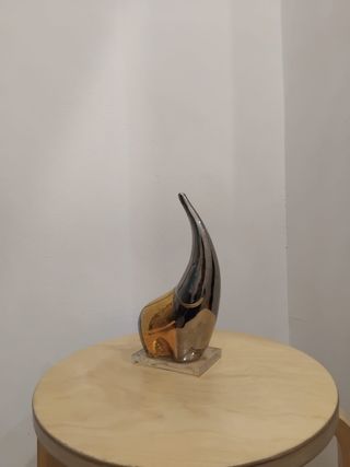 Escultura Elefante Vintage Cerámica Metal