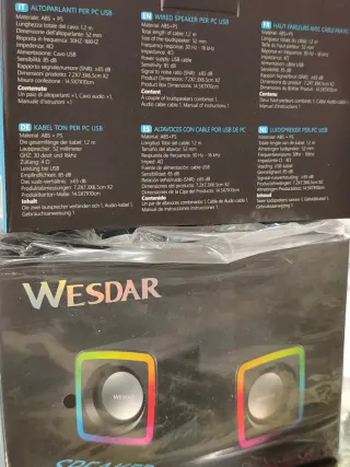 Casse PC Wesdar – Luci RGB Rainbow – Nuove