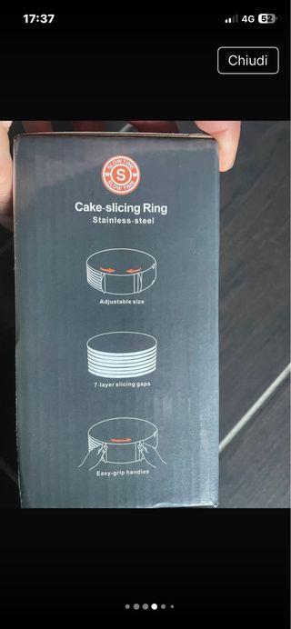 Taglia torte regolabile in acciaio inox