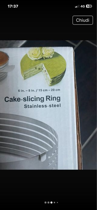 Taglia torte regolabile in acciaio inox