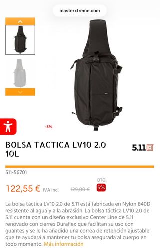 Mochila 5.11 LV10 Negra En perfectas condiciones