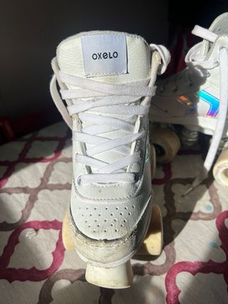 Patines Bota Niña Blancos Holográficos Numero 31