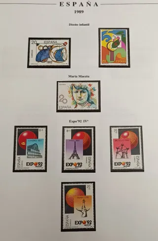 9 Álbumes Sellos España desde 1965  a 2019