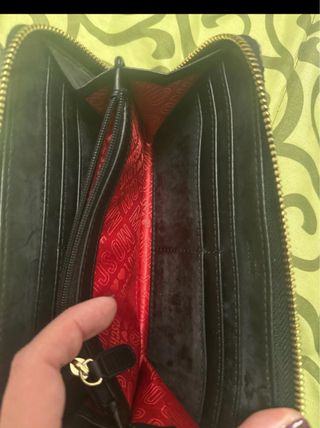 Portafoglio Love Moschino nero trapuntato