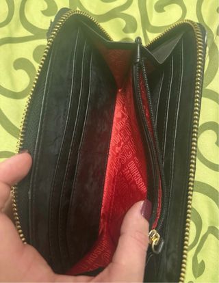 Portafoglio Love Moschino nero trapuntato