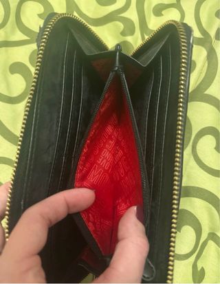 Portafoglio Love Moschino nero trapuntato