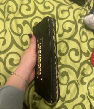 Portafoglio Love Moschino nero trapuntato