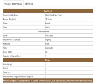 Anillo Plata 925 perla del Mar del Sur 10mm