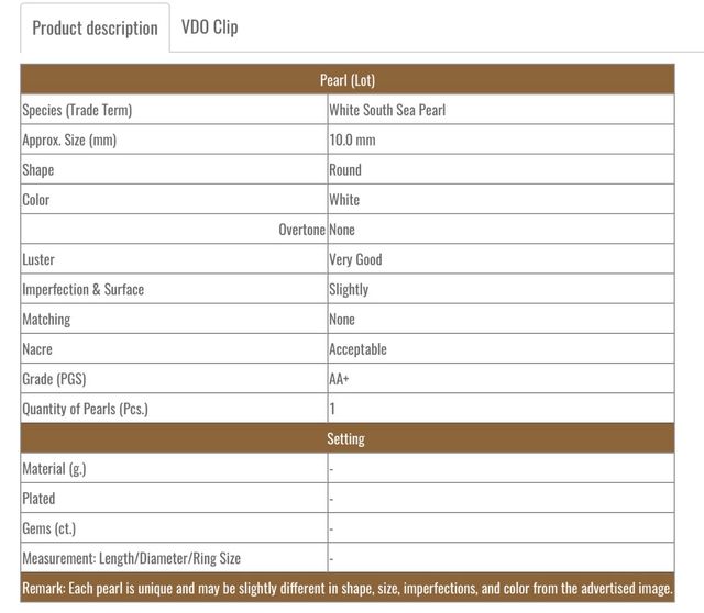 Anillo Plata 925 perla del Mar del Sur 10mm