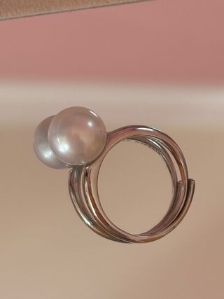 Anillo Plata 925 perla del Mar del Sur 10mm