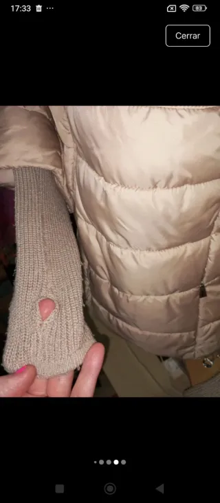 Chaqueta de plumas beige