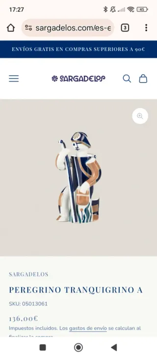 Peregrino a Compostela Tranquigrino Sargadelos