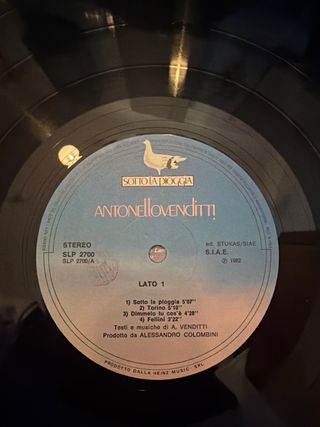 Vinile Antonello Venditti Sotto La Pioggia