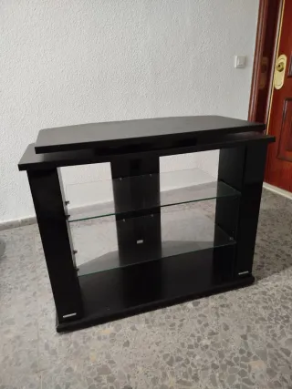 Mesa TV Negra Cristal