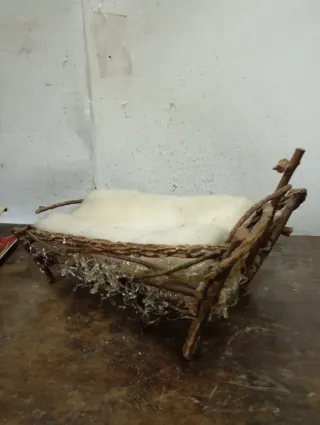 LIQUIDACIÓN Cuna Niño Jesús Madera Vintage