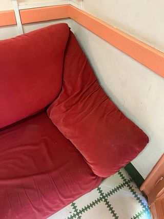 Sofá de 2 plazas rojo