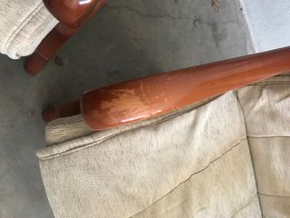 Conjunto 2 butacas balancín tela y madera