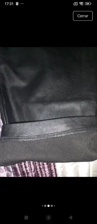 Pantalón polipiel negro