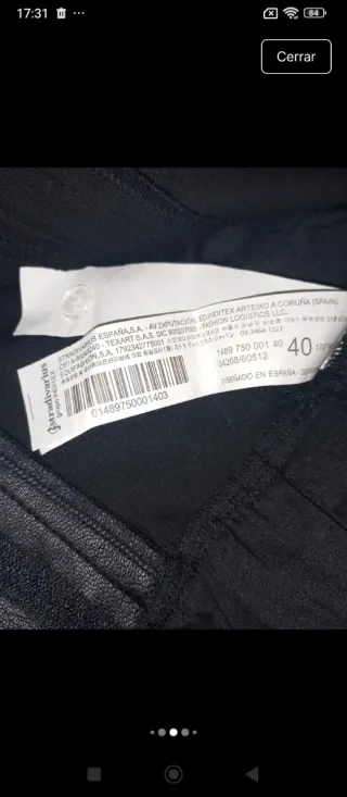 Pantalón polipiel negro