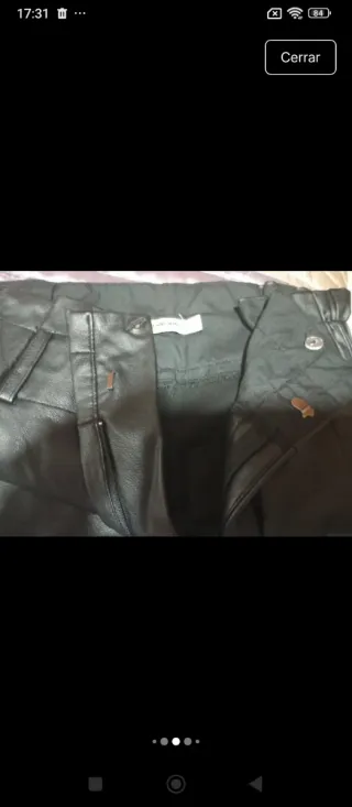 Pantalón polipiel negro