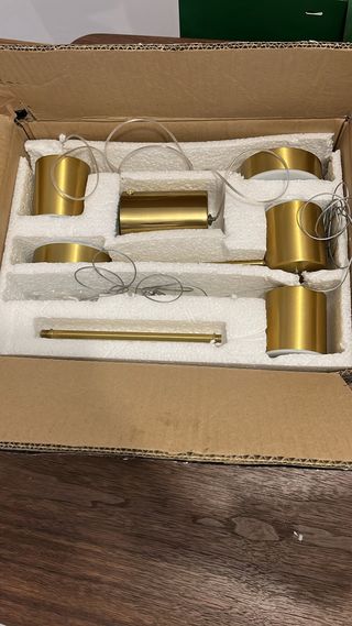 Lámpara colgante dorada para comedor