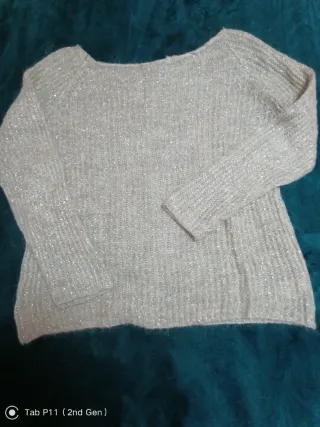 Jersey de Lana con Hilo Metalizado - Talla 38 -