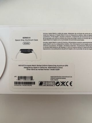Apple Watch Series 6 40mm - Gris Espacial