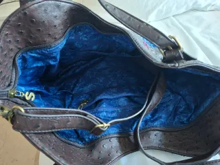 Bolso Desigual Marrón con Bordado Multicolor