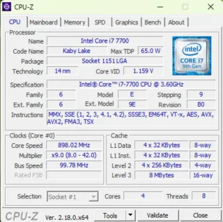 PC Gaming i7-7700 GTX1650 16GB SSD+HDD RGB