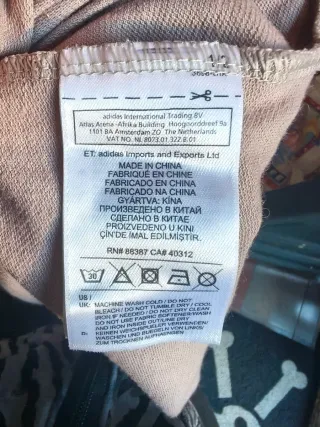 Camiseta Adidas Beige Talla XL