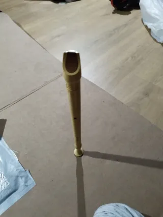 Flauta dulce color crema