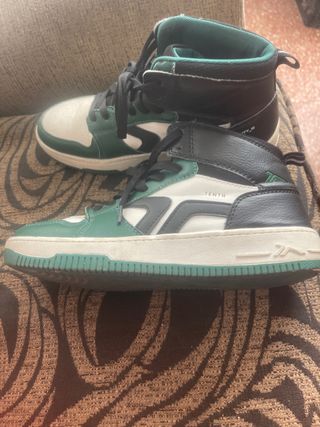 Zapatillas Jordan Altas Verde y Blanco