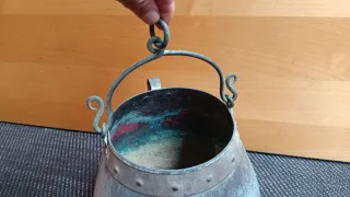 Caldero antiguo estilo rústico decoración