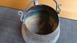 Caldero antiguo estilo rústico decoración