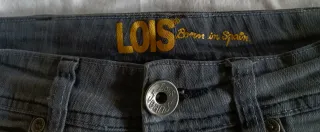 Pantalones Lois Vaqueros Gris Cintura Baja