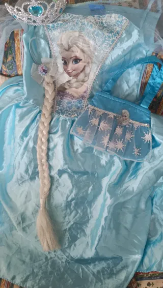 Disfraz Frozen Elsa con bolso y diadema