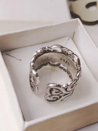 Anillo Plata con Ónix Negro Ajustable