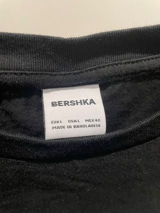Camiseta básica Bershka negra