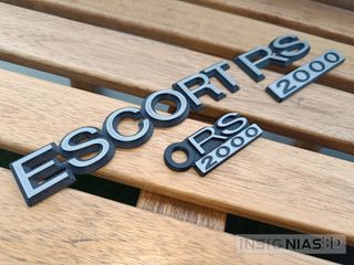 Emblema Ford Escort RS 2000. Anagrama Ford